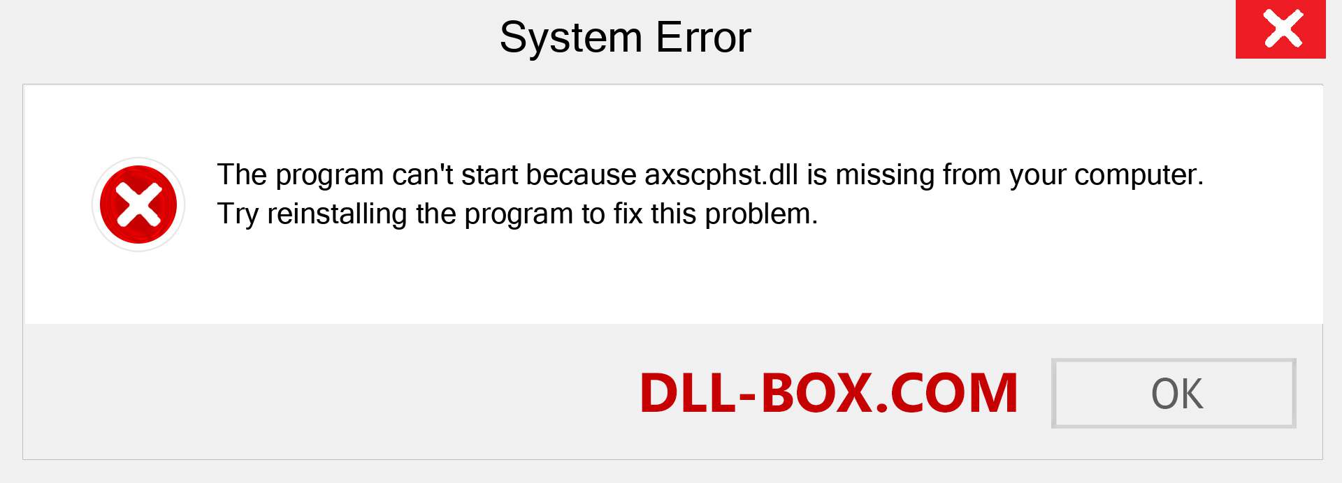  axscphst.dll file is missing?. Download for Windows 7, 8, 10 - Fix  axscphst dll Missing Error on Windows, photos, images